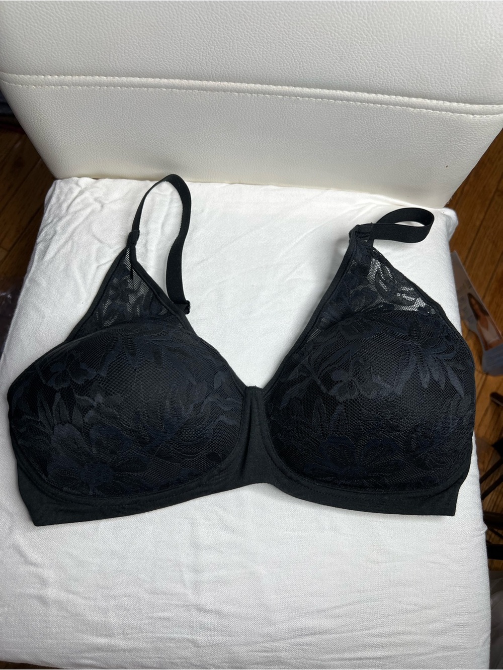 Bali Black Floral Lace Underwire Bra